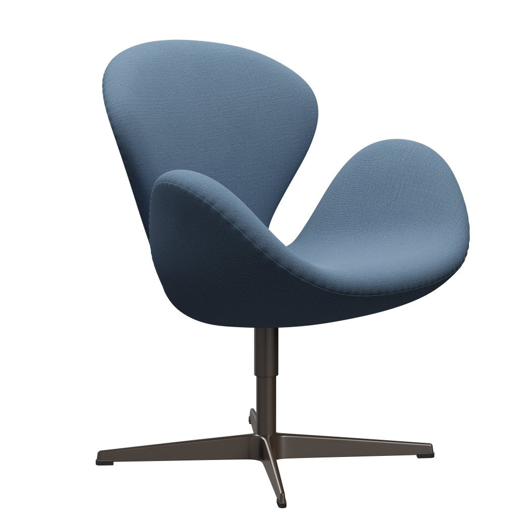 Fritz Hansen Swan Lounge Chair, Brown Bronze/Christianshavn Light Blue