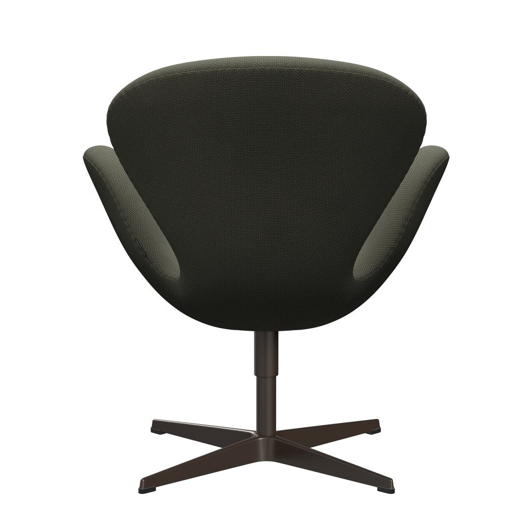 Fritz Hansen Swan休息室椅子，棕色青铜/暗黑破坏神温暖的灰色