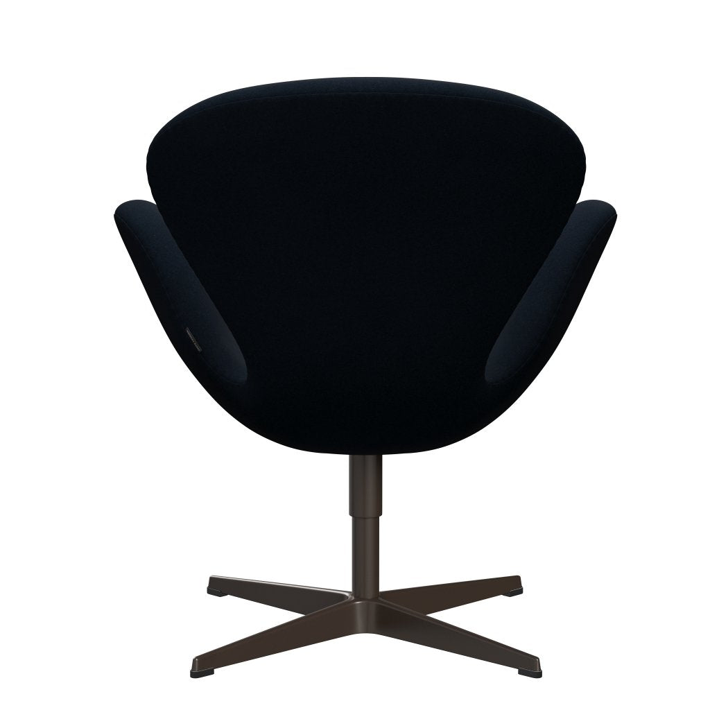 Fritz Hansen Swan Lounge -stoel, bruin brons/divina donkerblauw