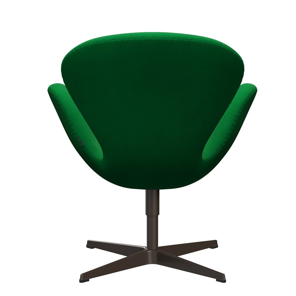 Fritz Hansen Swan Lounge Chair, Brown Bronze/Divina Grass Green