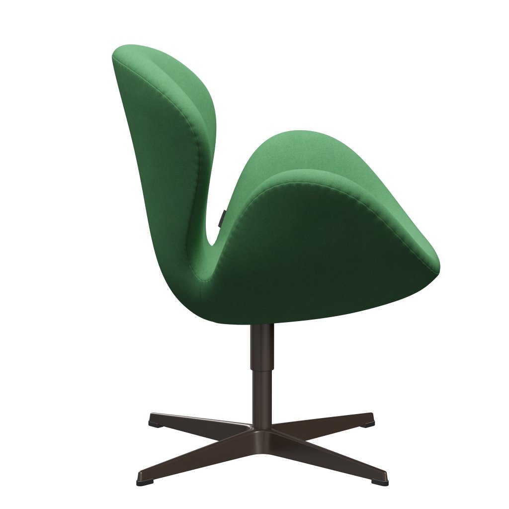 Fritz Hansen Chaise salon de cygne, bronze brun / green divina