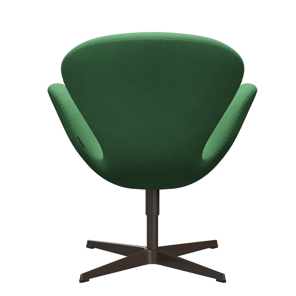 Fritz Hansen Swan休息室椅子，棕色青铜/Divina Green