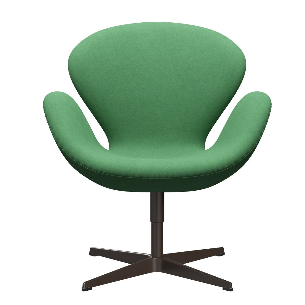 Fritz Hansen Swan Lounge -tuoli, ruskea pronssi/Divina Green