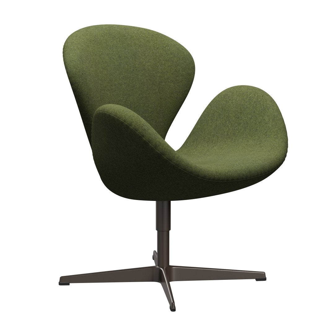 Fritz Hansen Swan Lounge -tuoli, ruskea pronssi/Divina MD Wintergreen