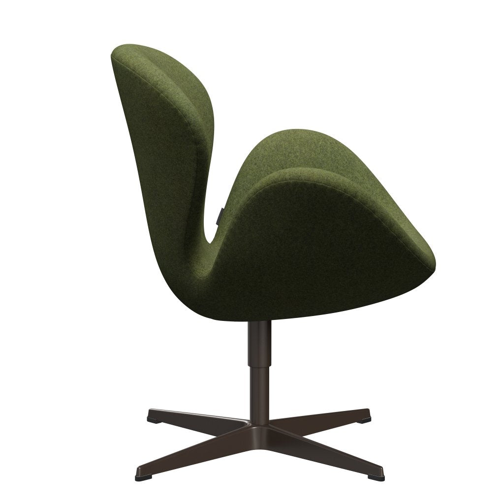 Fritz Hansen Swan Lounge -tuoli, ruskea pronssi/Divina MD Wintergreen