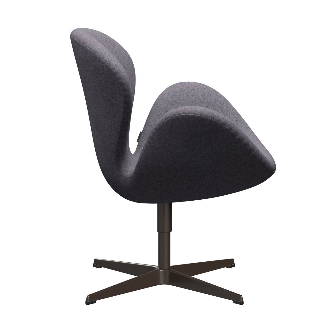 Fritz Hansen Swan Lounge -stoel, bruin brons/divina md zacht blauw grijs