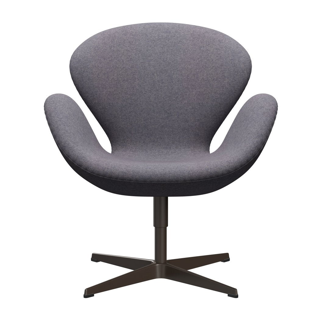 Fritz Hansen Swan Lounge -stoel, bruin brons/divina md zacht blauw grijs
