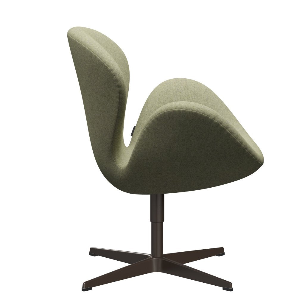 Fritz Hansen Swan Lounge stol, brun bronze/divina md blød grøn