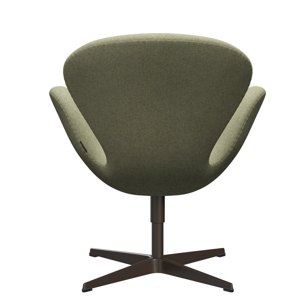 Fritz Hansen Swan Lounge Chair, bronze brun / divina MD Green doux