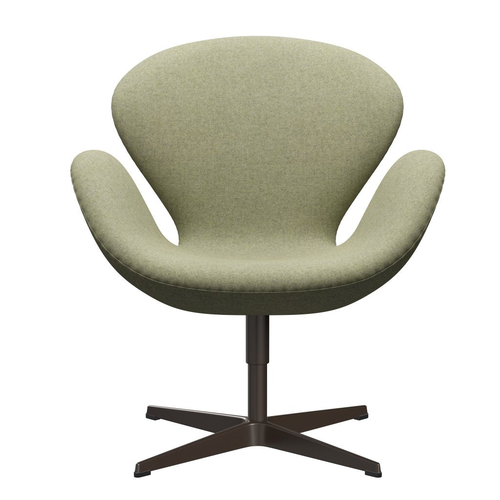 Fritz Hansen Swan Lounge stol, brun bronze/divina md blød grøn