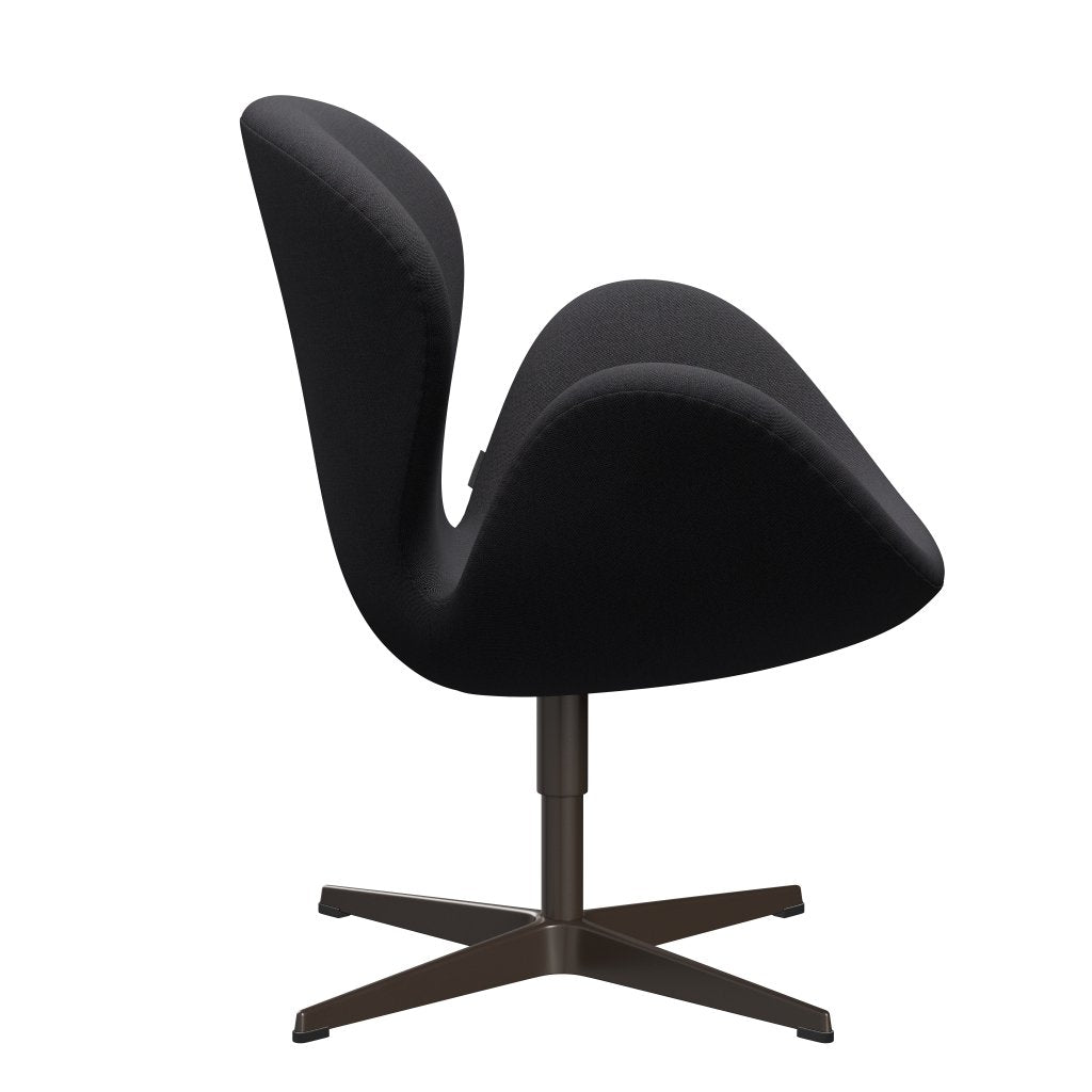 Fritz Hansen Swan Lounge -stol, brun brons/fälgar brun/mörkblå