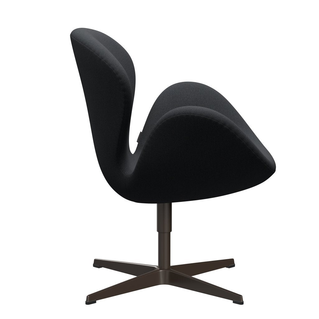 Fritz Hansen Swan Lounge -stoel, bruin brons/rimoen donkerbruin/grijs