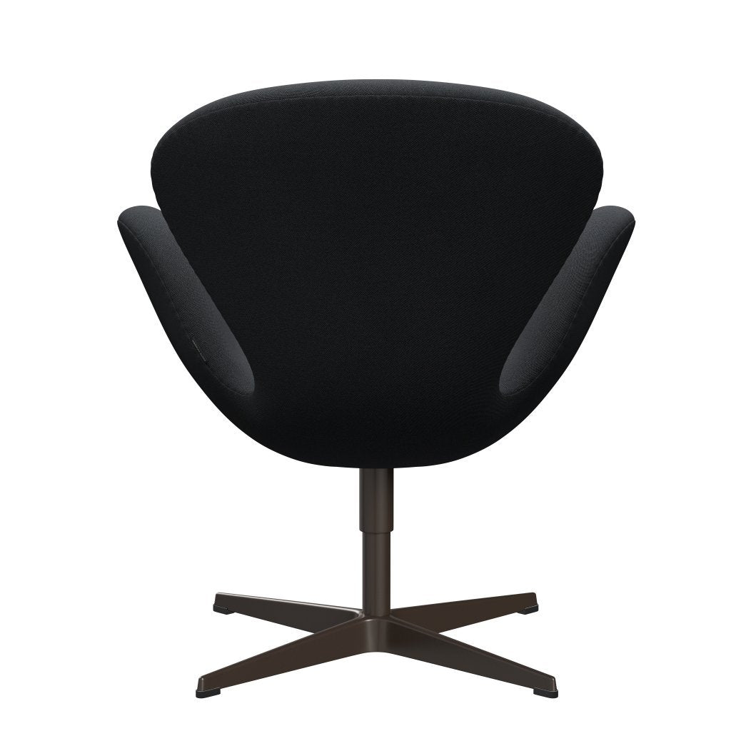 Fritz Hansen Swan Lounge -stoel, bruin brons/rimoen donkerbruin/grijs