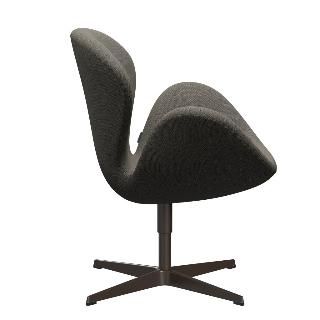 Fritz Hansen Swan Lounge -tuoli, ruskea pronssi/rime tummanharmaa/beige