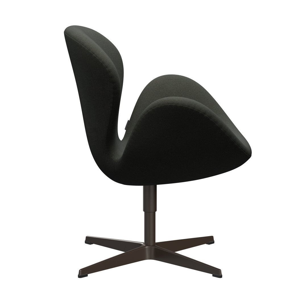 Fritz Hansen Swan Lounge -tuoli, ruskea pronssi/rime tummanharmaa/khaki/sininen