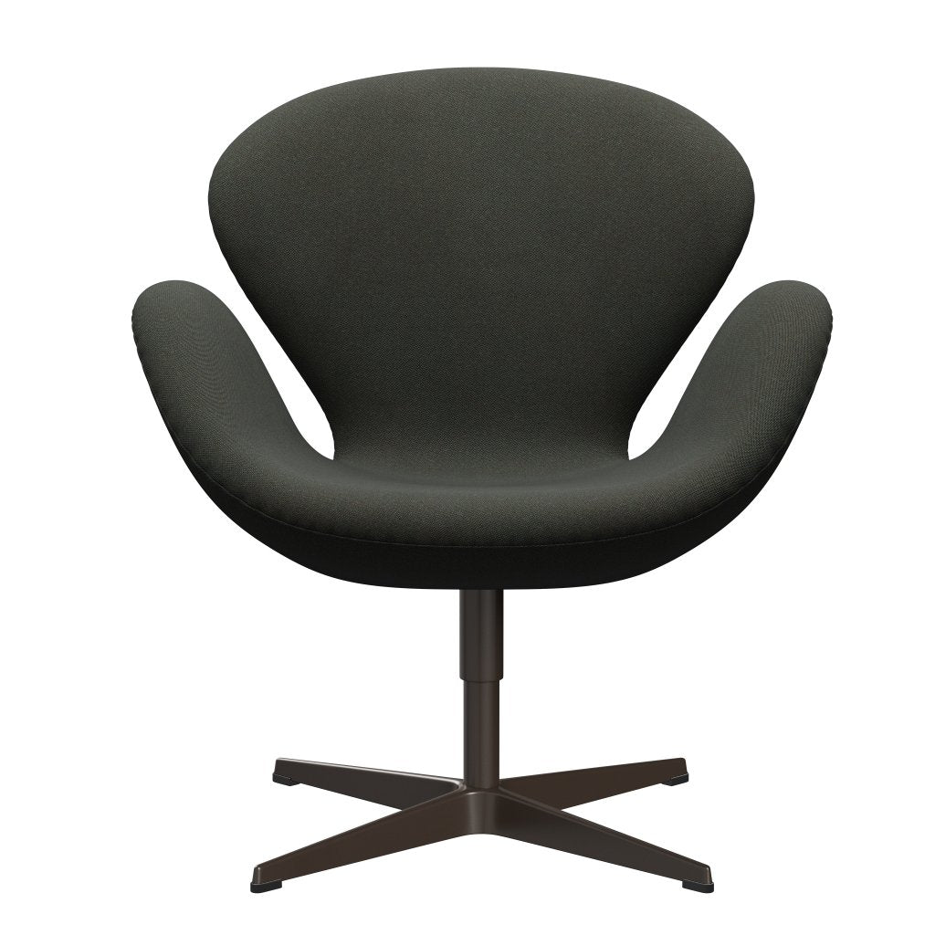 Fritz Hansen Swan Lounge -stoel, bruin brons/rimoen donkergrijs/kaki/blauw