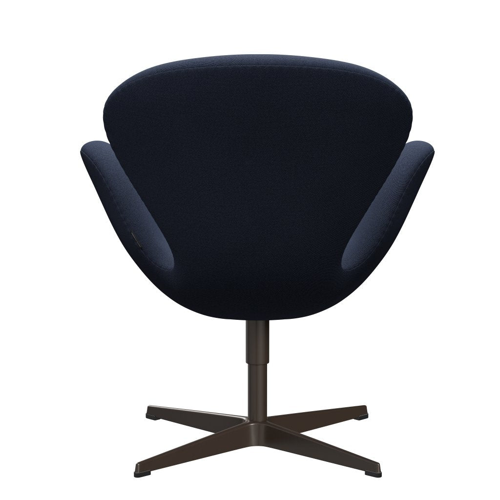 Fritz Hansen Swan Lounge -stoel, bruin brons/rimijn lichtblauw/bruin