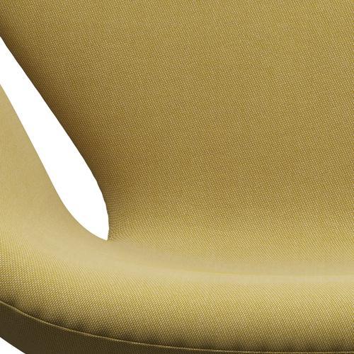 Fritz Hansen Swan休息室椅子，棕色青铜/Rime lime绿/白色