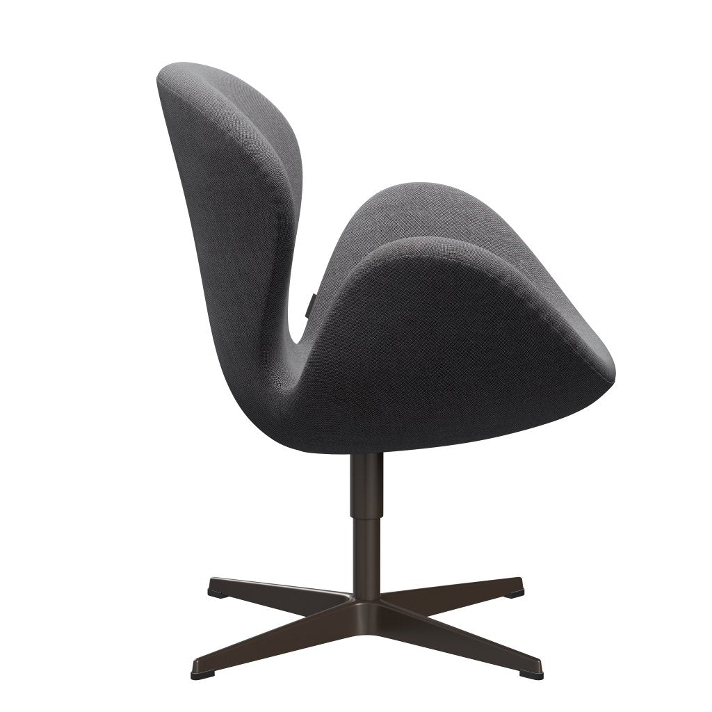 Fritz Hansen Swan Lounge -stoel, bruin brons/rime zout en peper