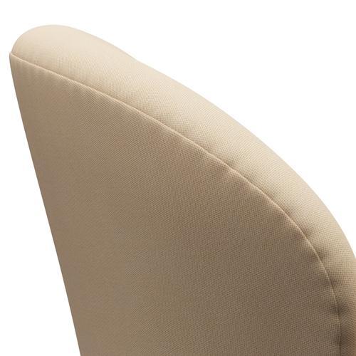 Fritz Hansen Swan Lounge -stoel, bruin brons/rimijwol wit