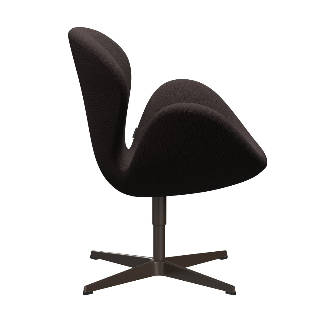 Fritz Hansen Swan Lounge stol, brun bronze/stålcut mørk jord brun