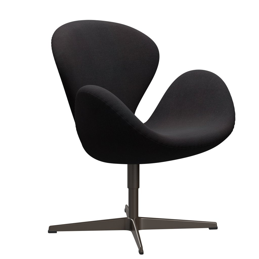 Fritz Hansen Swan Lounge -tuoli, ruskea pronssi/sunniva musta (683)