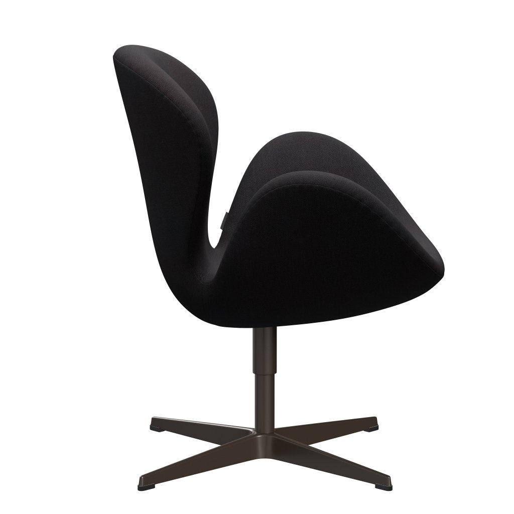 Fritz Hansen Swan Lounge Chair, Bronce marrón/Sunniva Black (683)