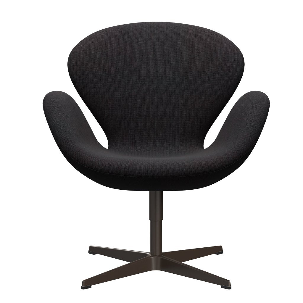 弗里茨·汉森·斯旺（Fritz Hansen Swan）休息室椅子，棕色青铜/逊尼瓦黑色（683）