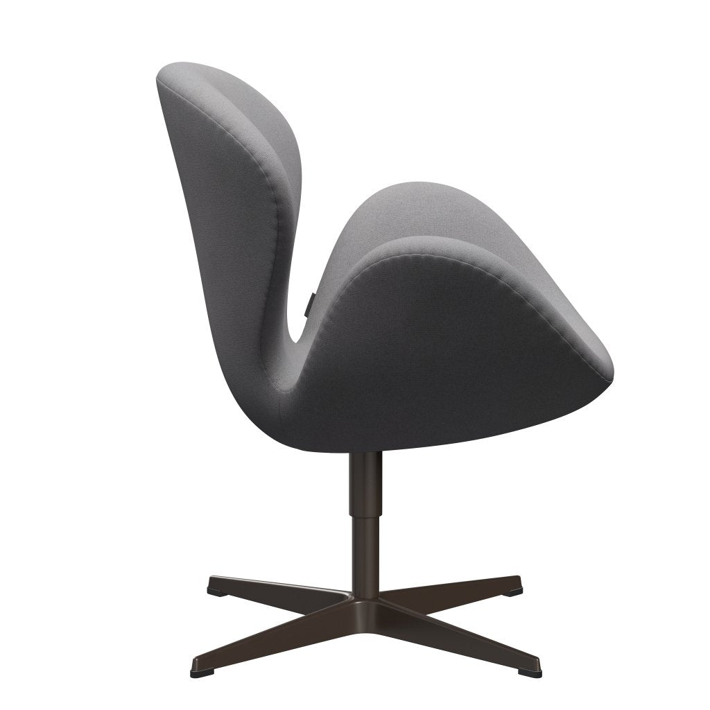 Fritz Hansen Swan休息室椅子，棕色青铜/Tonus浅灰色