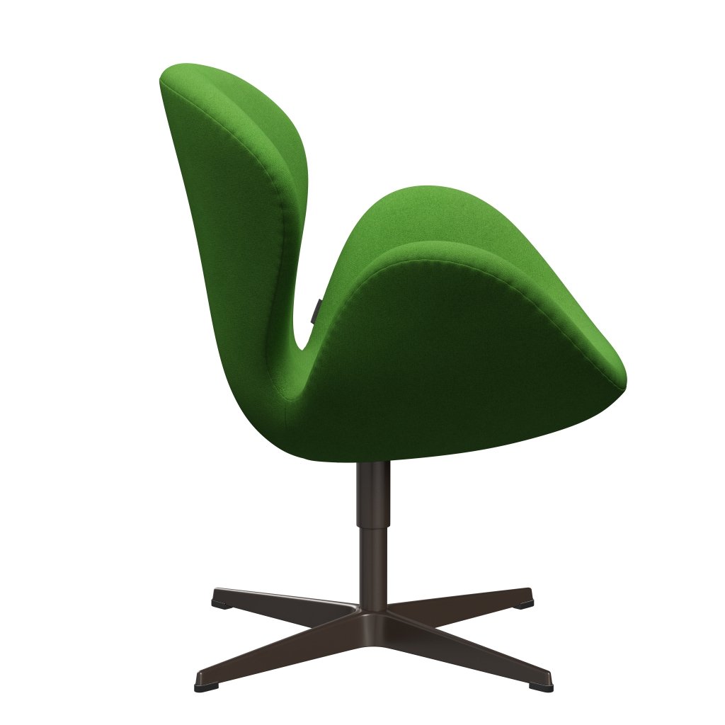 Sedia fritz Hansen Swan Lounge, bronzo marrone/tono verde chiaro