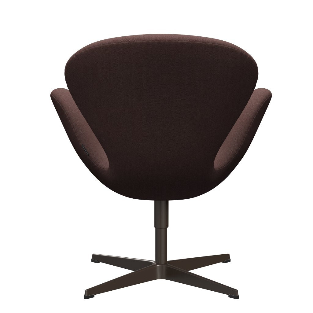 Fritz Hansen Swan Lounge -stoel, bruin brons/tonus violet grijs