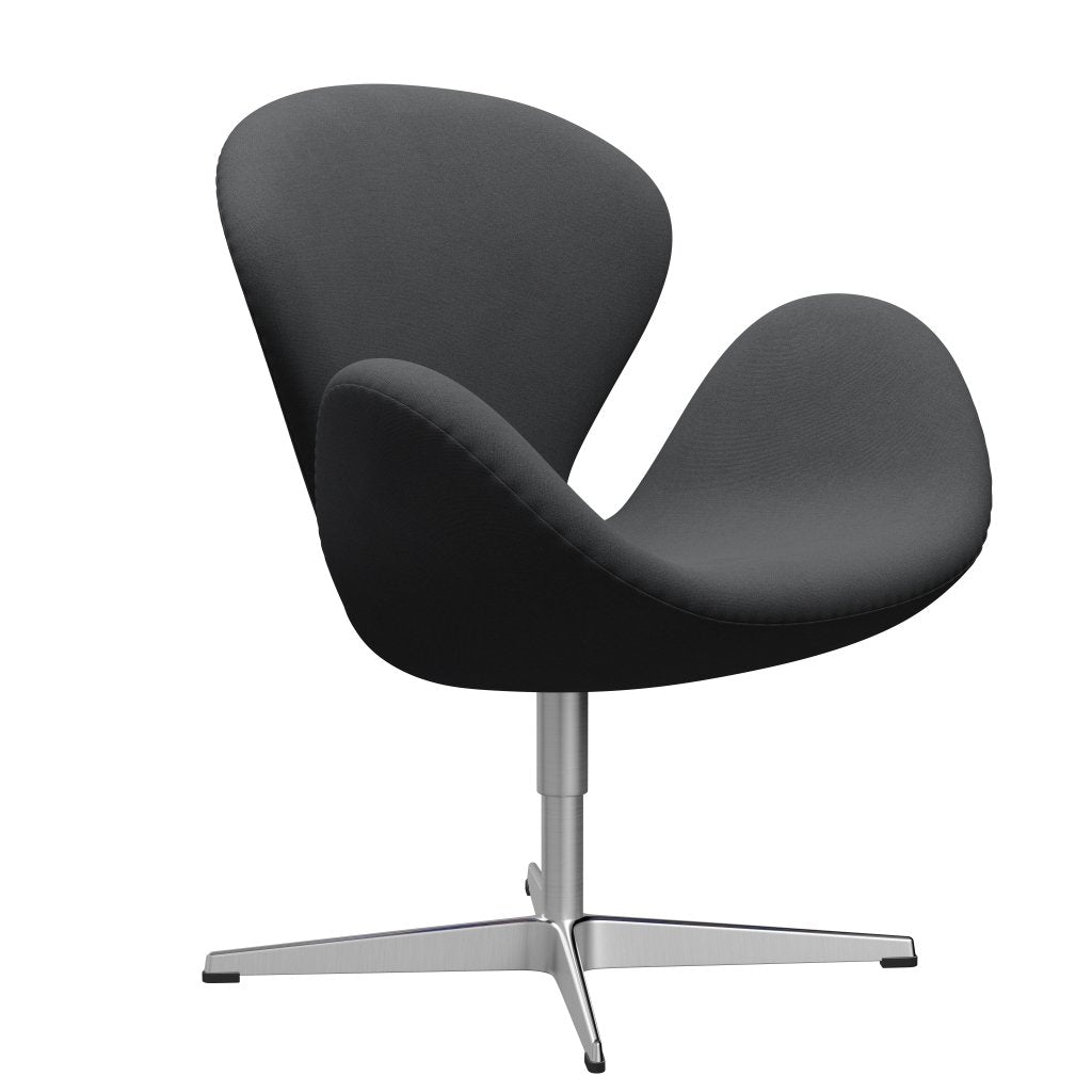 Fritz Hansen Swan Lounge Chair, Satin Brushed Aluminium/ChristianShavn Gray Uni