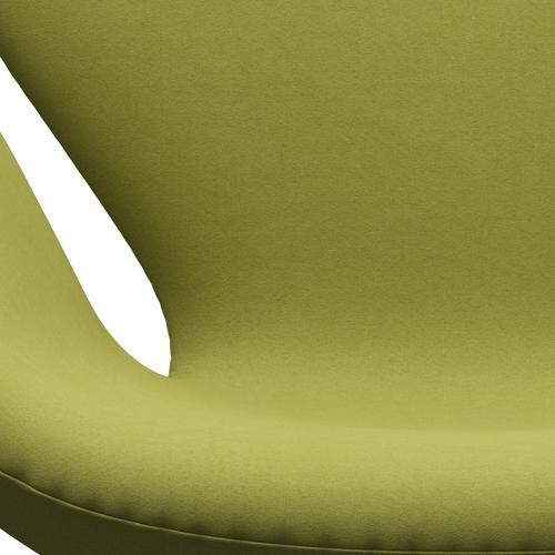 Fritz Hansen Swan Lounge -stoel, satijnen geborsteld aluminium/comfort beige/groen