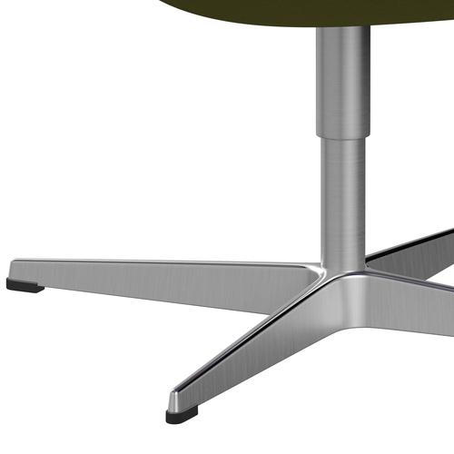 Fritz Hansen Swan Lounge Stuhl, Satin gebürstet Aluminium/Komfort Beige/grün