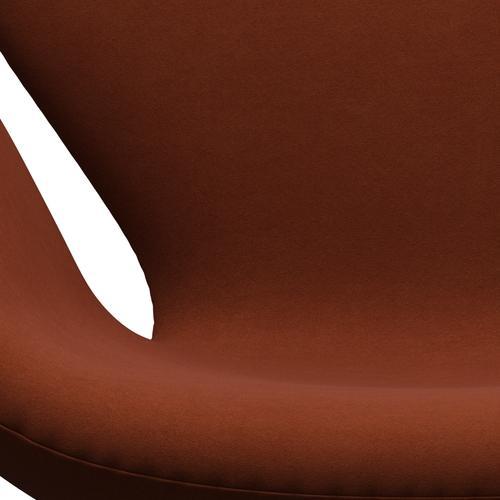 Fritz Hansen Swan Lounge Chair, Satin Brushed Aluminium/Comfort Dark Red (61018)