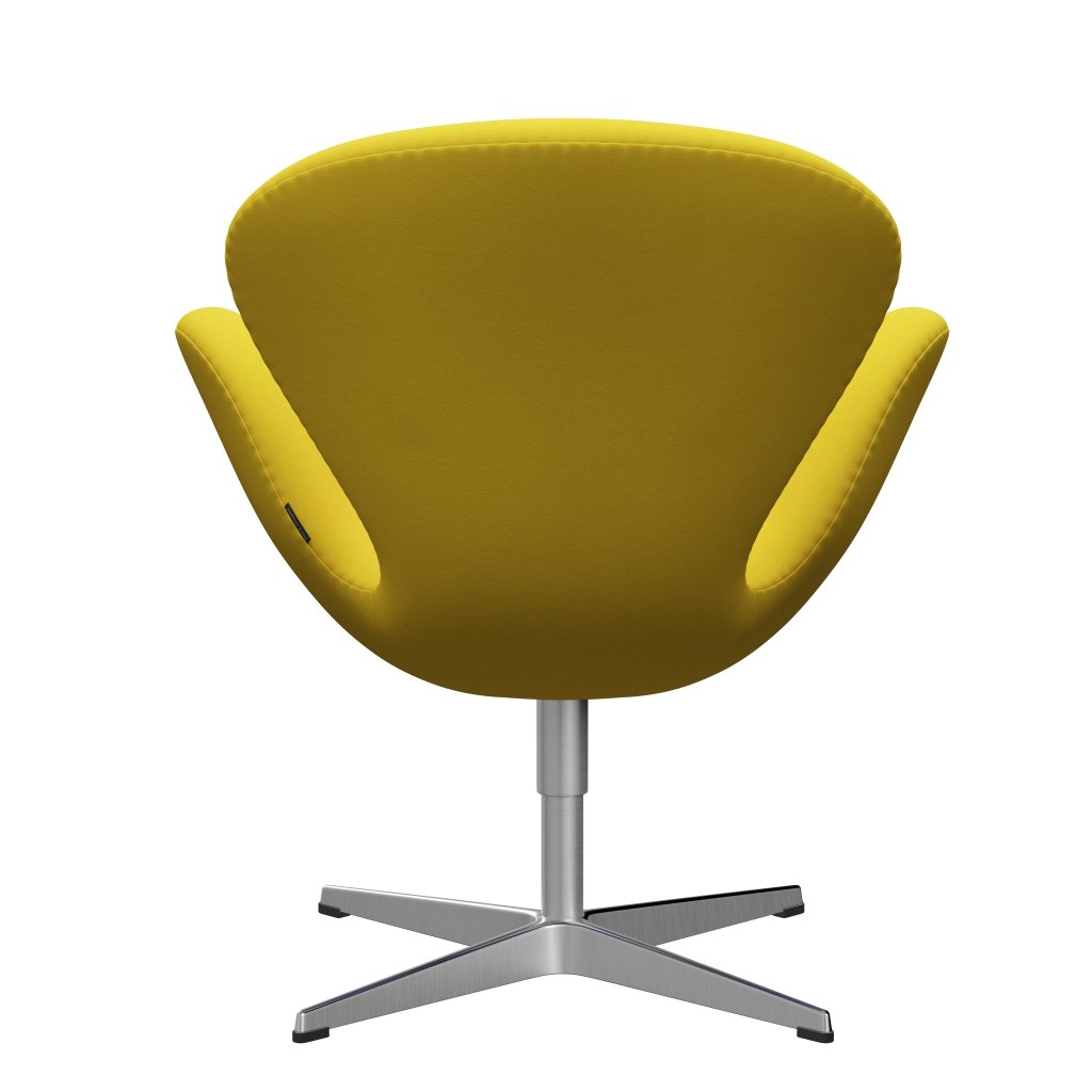 Fritz Hansen Swan Lounge Chair, Satin Brushed Aluminium/Comfort Yellow (62003)