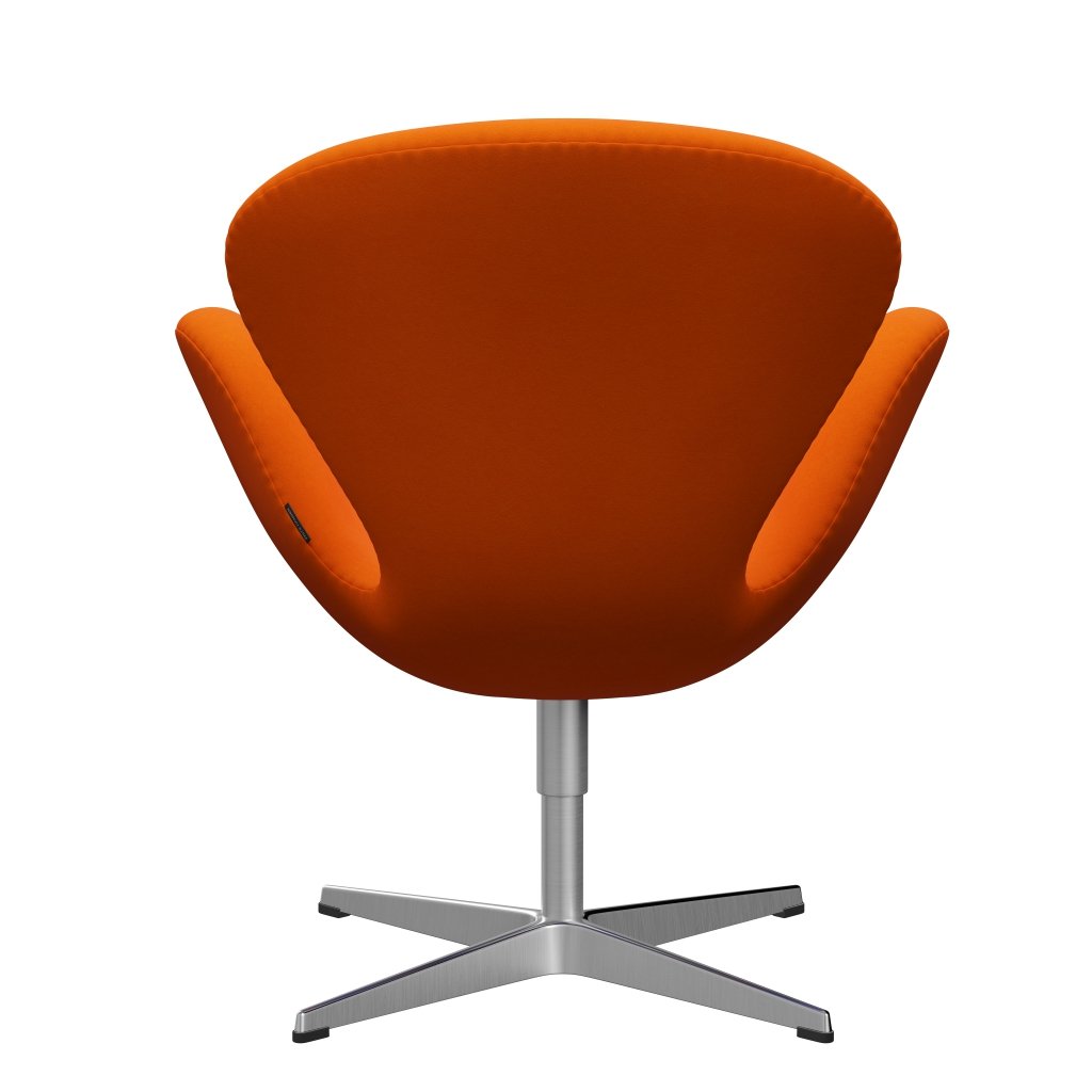 Fritz Hansen Swan Lounge Stuhl, Satin gebürstet Aluminium/Komfort Gelb/Orange