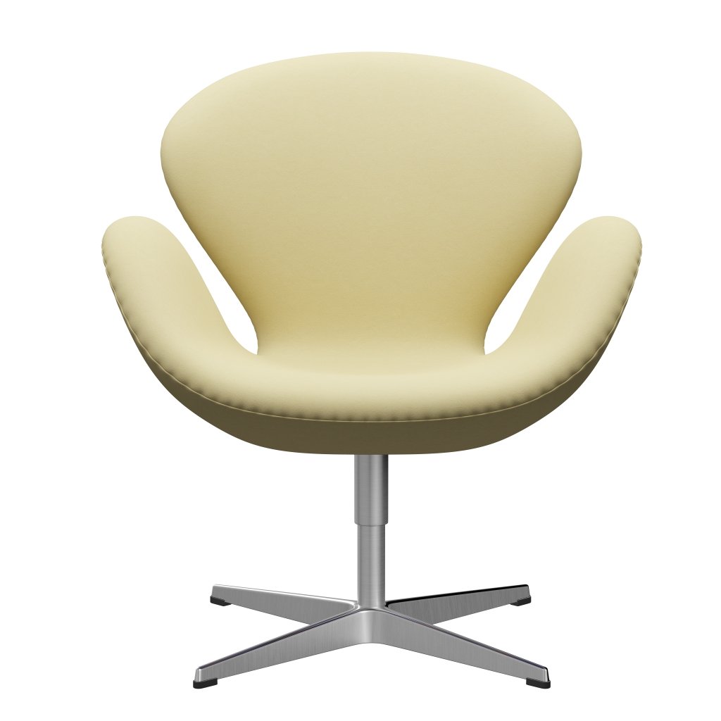 Fritz Hansen Swan Lounge -stoel, satijnborstig aluminium/comfortgrijs (68008)