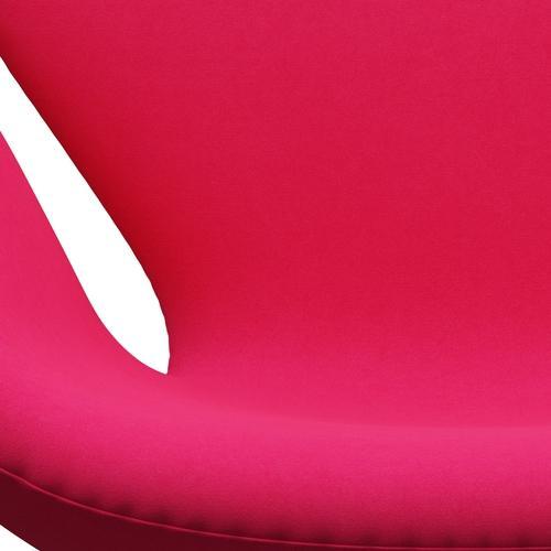 Sedia fritz Hansen Swan Lounge, alluminio spazzolato in raso/comfort rosa