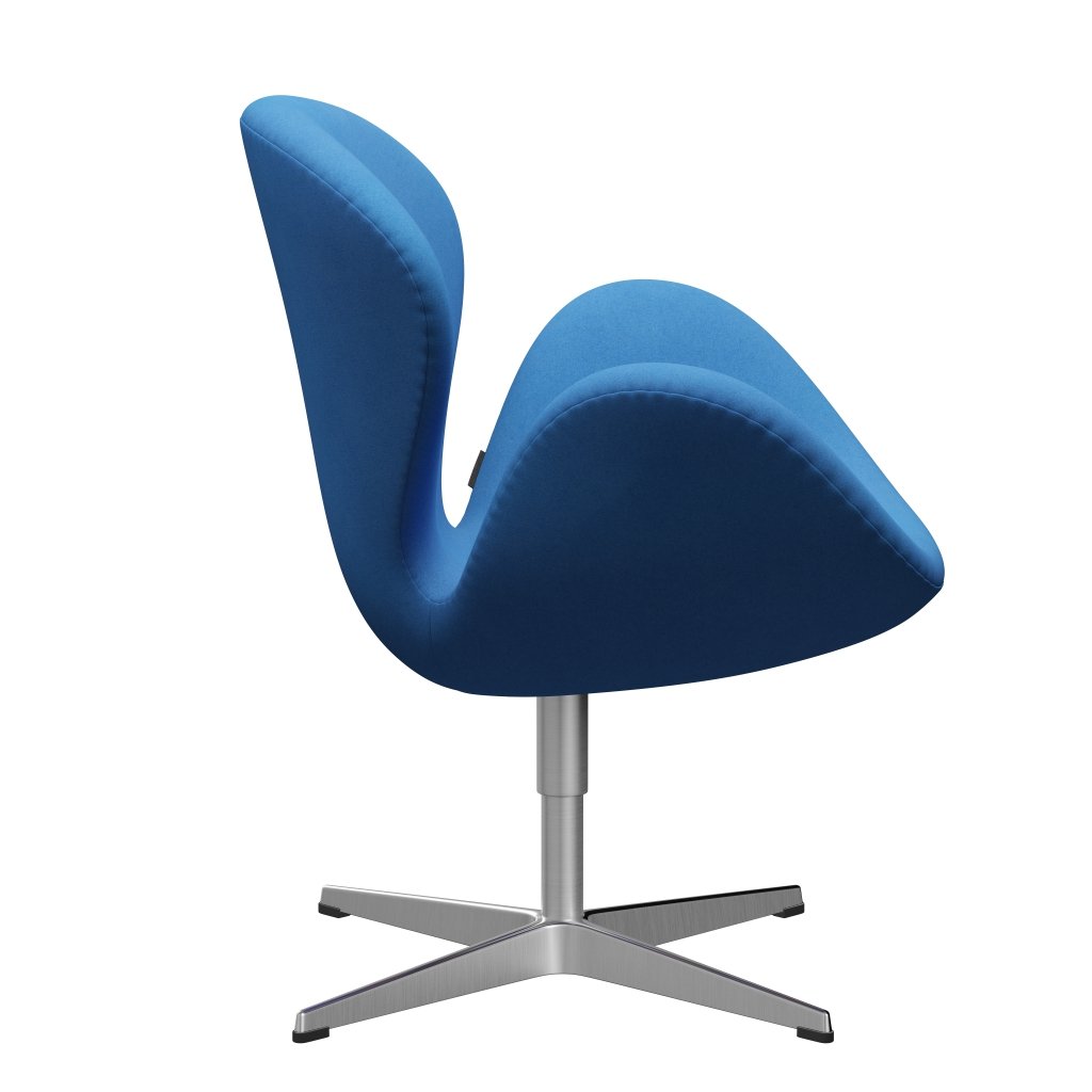Fritz Hansen Swan Lounge -stoel, satijnborstig aluminium/divina lichtblauw (742)