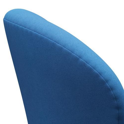 Fritz Hansen Swan Lounge -stoel, satijnborstig aluminium/divina lichtblauw (742)