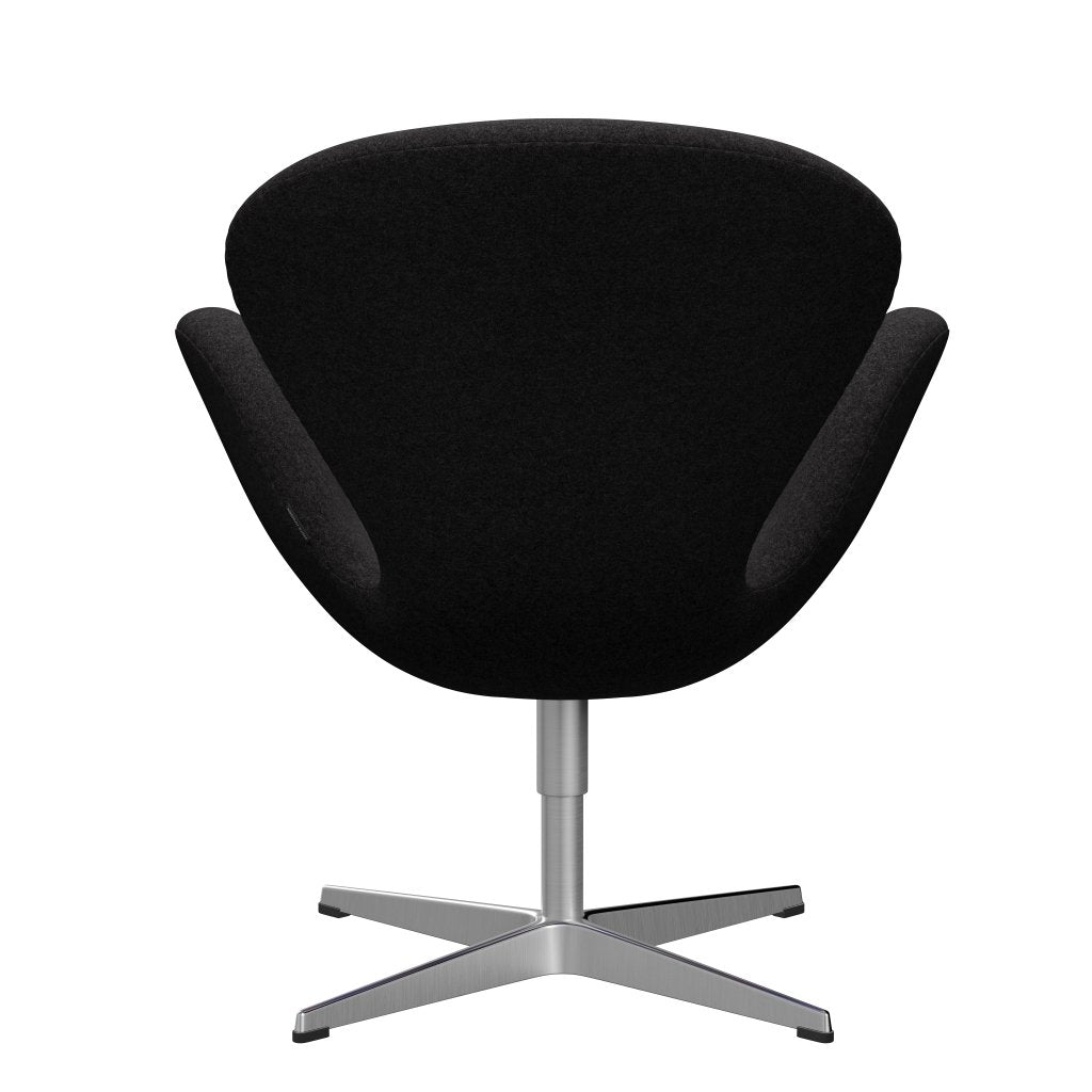 Fritz Hansen Swan Lounge stol, satin børstet aluminium/divina MD mørkegrå