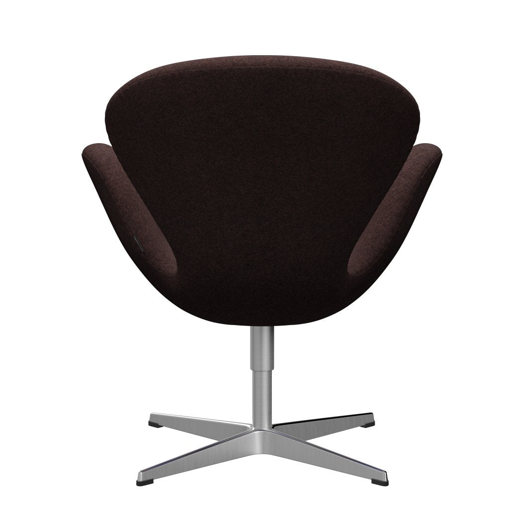 Fritz Hansen Swan Lounge -tuoli, satiini harjattu alumiini/divina melange pölyinen violetti