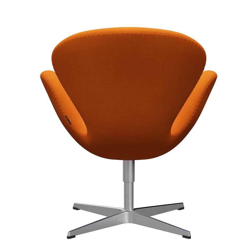 Fritz Hansen Swan Lounge Stuhl, Satin gebürstet Aluminium/Divina Orange (444)