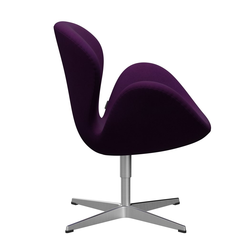 Fritz Hansen Swan Lounge Stuhl, Satin gebürstet Aluminium/Divina Violet (696)