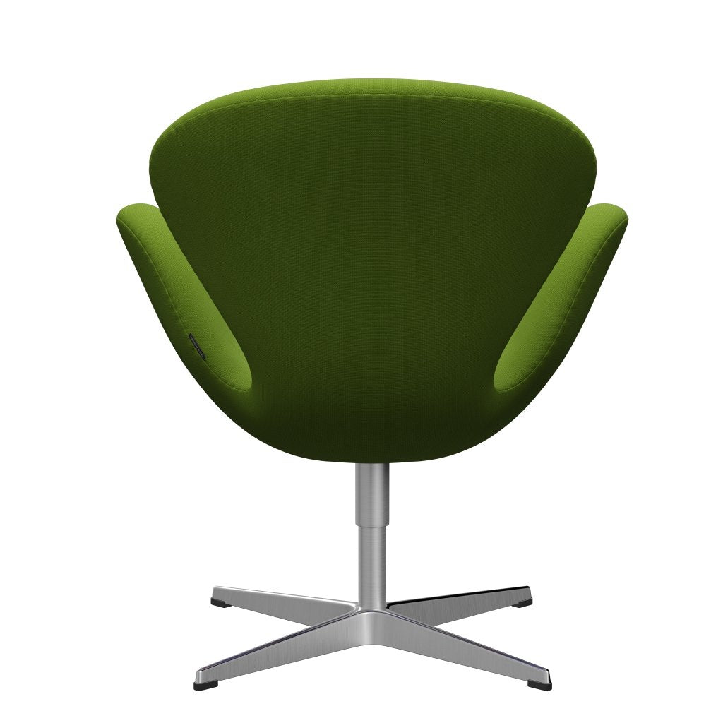 弗里茨·汉森·斯旺（Fritz Hansen Swan）休息室椅，缎面拉丝铝/名望绿色