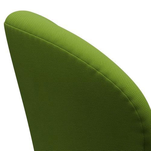 Fritz Hansen Swan Lounge -stoel, satijnborstig aluminium/roem groen