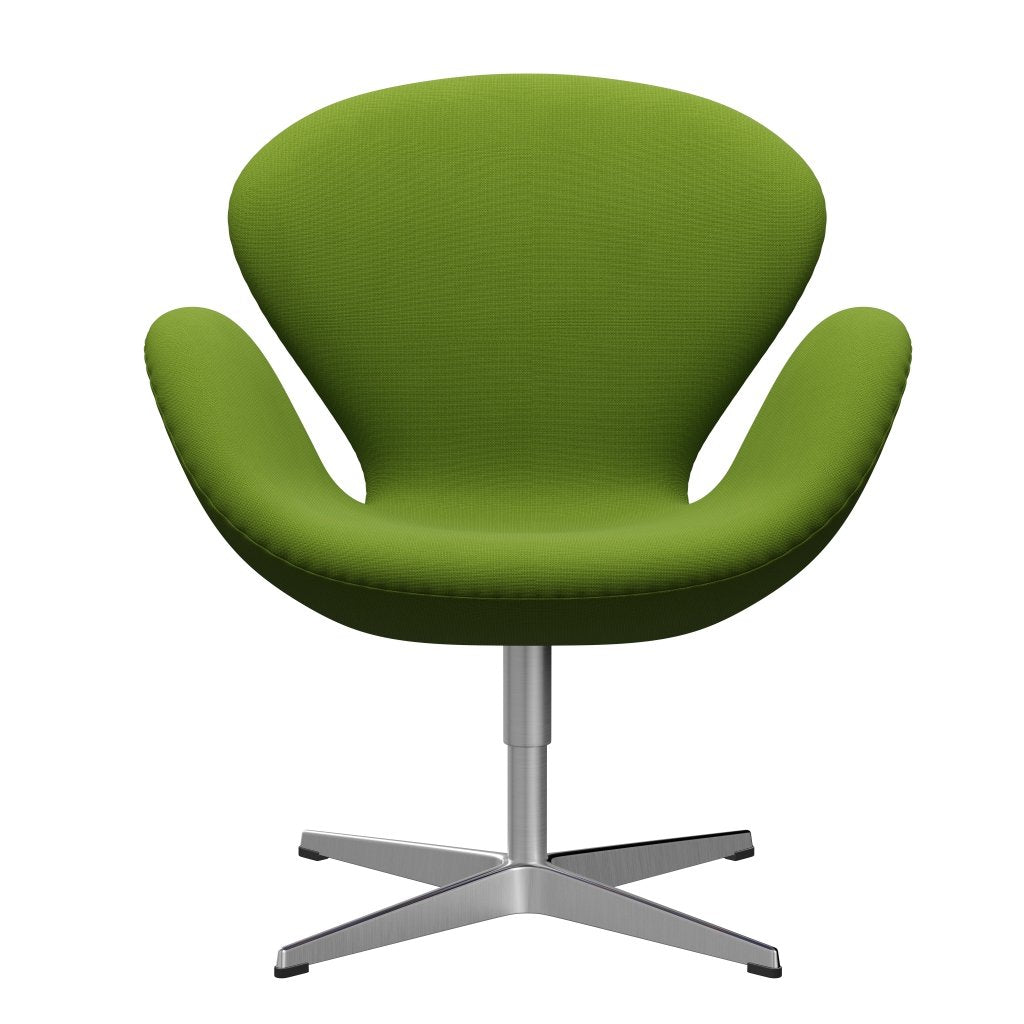 Fritz Hansen Joutsen lounge -tuoli, satiini harjattu alumiini/kuuluisuus vihreä