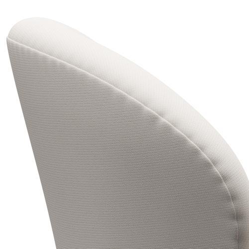 Fritz Hansen Swan Lounge -stoel, satijnborstig aluminium/roem wit