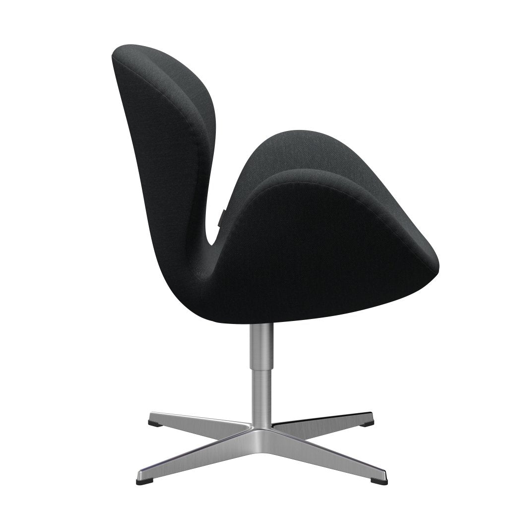 Fritz Hansen Swan Lounge -stoel, satijnen geborsteld aluminium/fiord donkergrijs veelkleurige